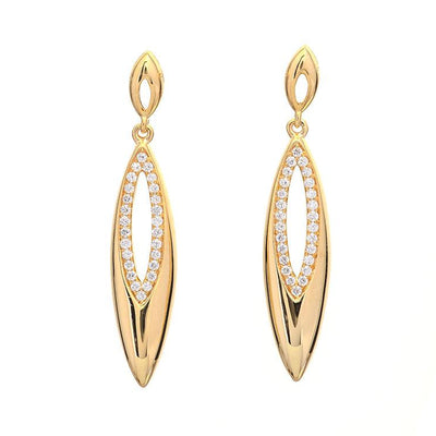 18K Yellow Gold Diamond Earrings - Tapper's Jewelry 