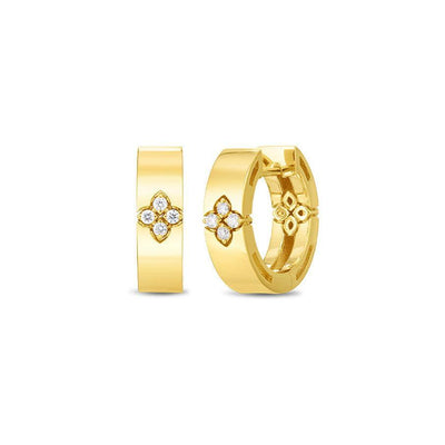 18K Yellow Gold Diamond Earrings - Tapper's Jewelry 