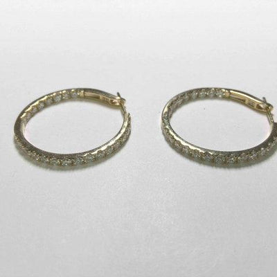 18K Yellow Gold Diamond Earrings