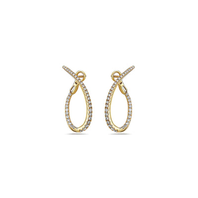 18K Yellow Gold Diamond Earrings - Tapper's Jewelry 