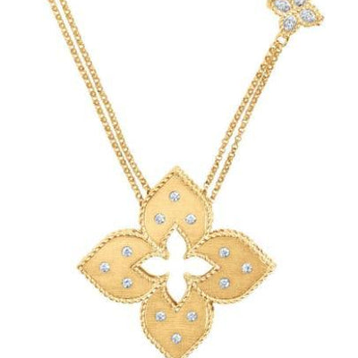18K YELLOW GOLD DIAMOND NECKLACE - Tapper's Jewelry 