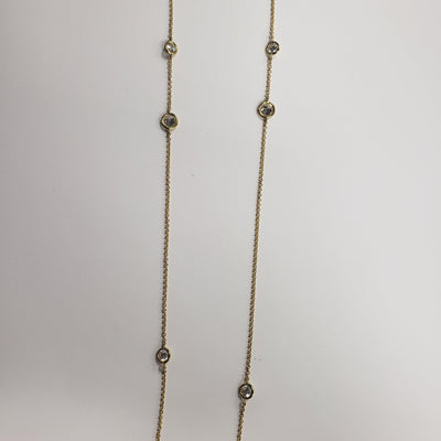 18K Yellow Gold Diamond Necklace