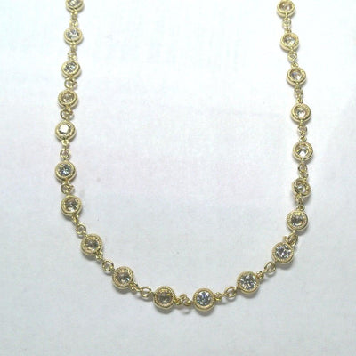 18K Yellow Gold Diamond Necklace