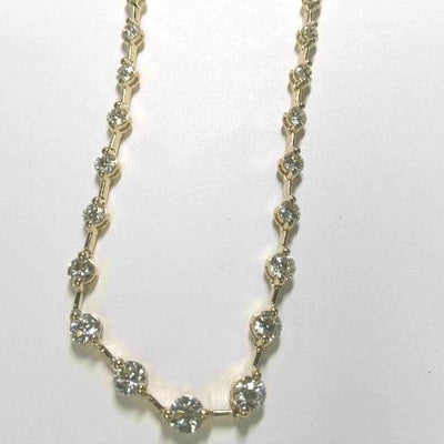 18K Yellow Gold Diamond Necklace - Tapper's Jewelry 