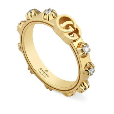 18K YELLOW GOLD GUCCI GG RUNNING RING - Tapper's Jewelry 
