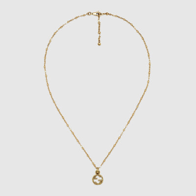 18K YELLOW GOLD LOGO NECKLACE - Tapper's Jewelry 