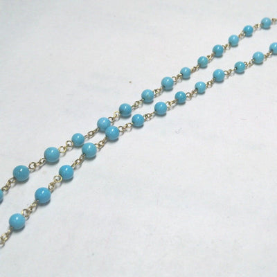 18K Yellow Gold Turquoise Necklace - Tapper's Jewelry 