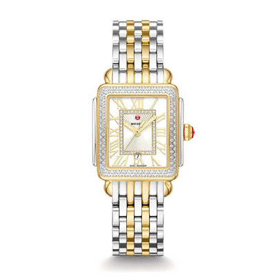 31MM   Sterling Silver/Yellow DECO MADISON Watch - Tapper's Jewelry 