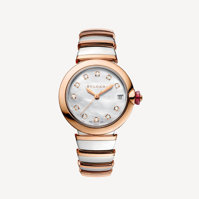 33MM STAINLESS STEEL AND GOLD WATCH