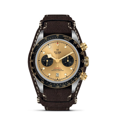 41mm Stainless Steel and 18K gold Black Bay Chrono S&G - Tapper's Jewelry 
