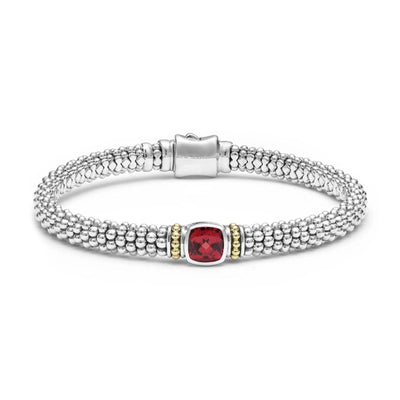 6MM RHODOLITE GARNET CAVIAR BRACELET - Tapper's Jewelry 