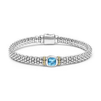 6MM SWISS BLUE TOPAZ CAVIAR BRACELET - Tapper's Jewelry 