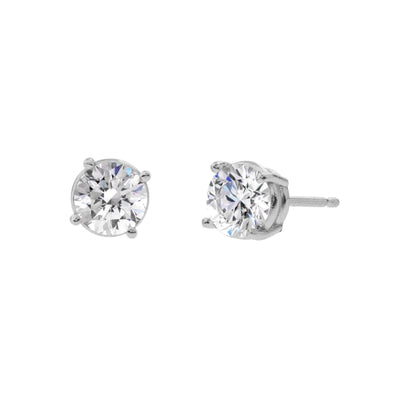 14K WHITE GOLD 1.50CTW DIAMOND STUD EARRINGS - Tapper's Jewelry 