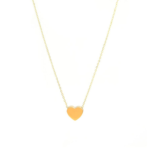 14K Yellow Gold Heart Necklace