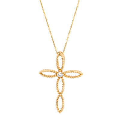 14K Yellow Gold Diamond Necklace