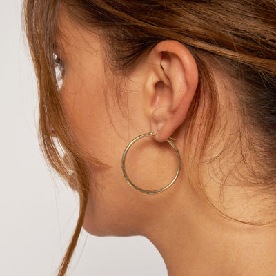 14K Rose Gold Hoop Earrings