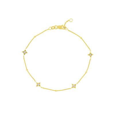14K YELLOW GOLD DIAMOND BRACELET