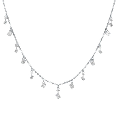 18K WHITE GOLD CASCADE COLLECTION DIAMOND NECKLACE