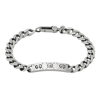 Gucci Sterling Silver Ghost Bar Bracelet