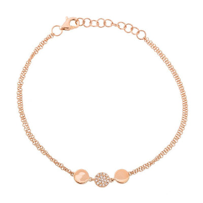 14K Rose Gold Diamond Bracelet - Tapper's Jewelry 