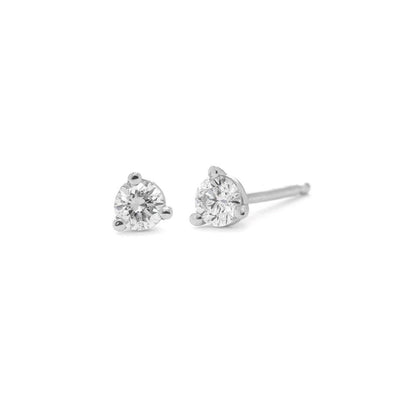 14K WHITE GOLD 0.20CTTW DIAMOND STUD EARRINGS - Tapper's Jewelry 