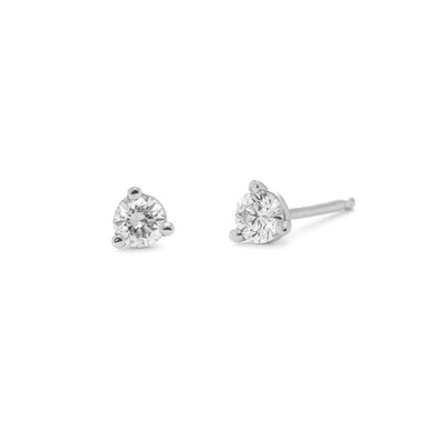 14K WHITE GOLD 0.33CTTW DIAMOND STUD EARRINGS - Tapper's Jewelry 