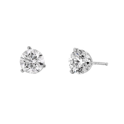 14K WHITE GOLD 1.50CTTW DIAMOND STUD EARRINGS - Tapper's Jewelry 