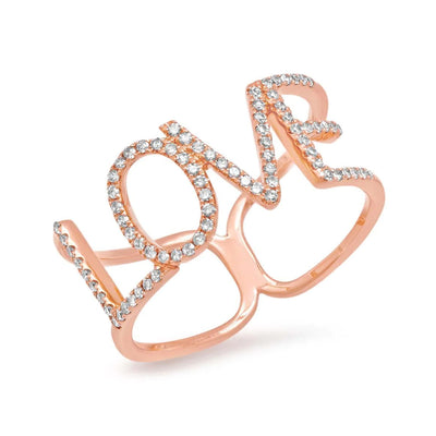 14K Rose Gold Love Ring