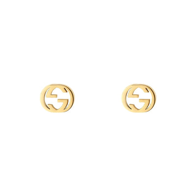 Interlocking GG Earrings in 18K Yellow Gold