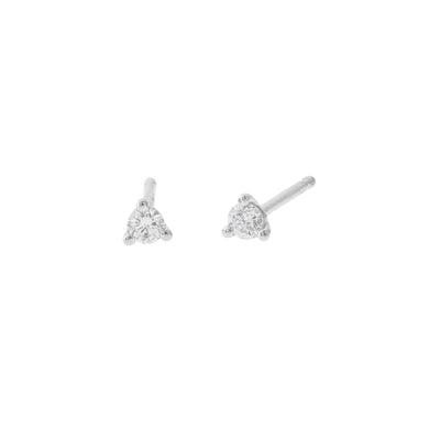 14K WHITE GOLD 0.10CTTW DIAMOND STUD EARRINGS