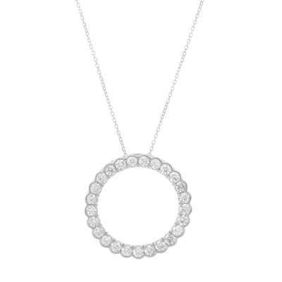14K White Gold Diamond Necklace