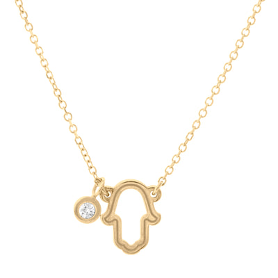 18K Yellow Gold Diamond Necklace