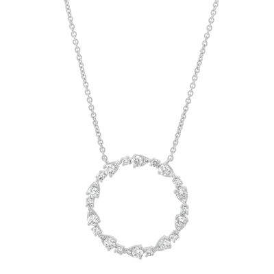 14K White Gold Diamond Necklace