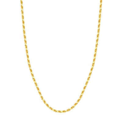 14K Yellow Gold 24" Rope Chain Necklace