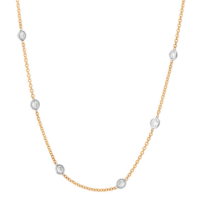 18K Yellow Gold Diamond Necklace
