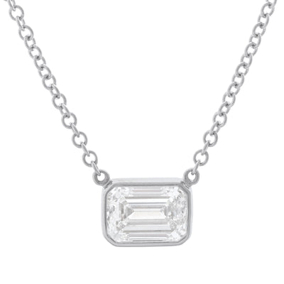 18K White Gold Diamond Necklace