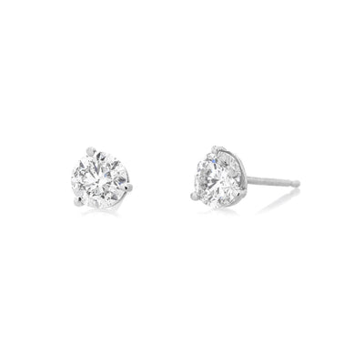 14K White Gold Diamond Earrings