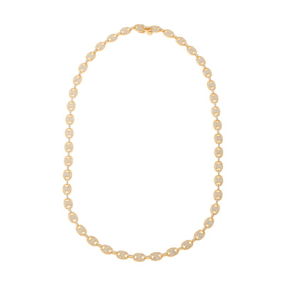 14K Yellow Gold Diamond Necklace