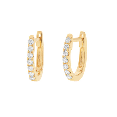 14K Yellow Gold Diamond Earrings