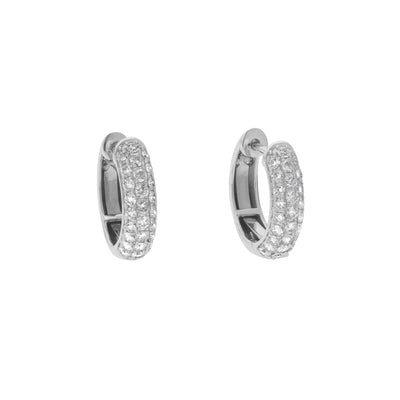 14K White Gold Diamond Earrings