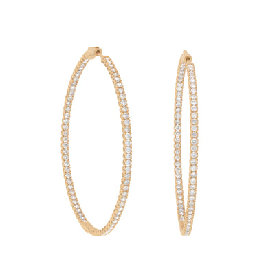 14K Yellow Gold Diamond Earrings