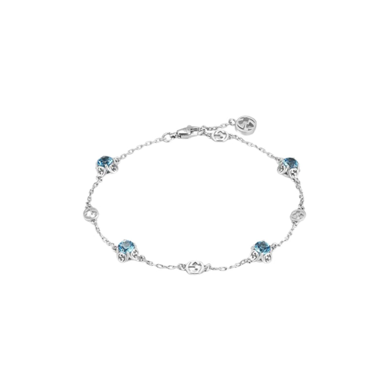 White gold deals topaz bracelet