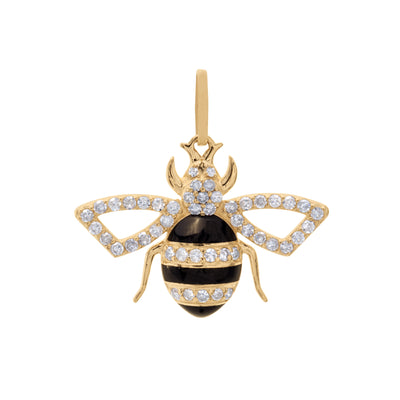 Bee Charm with Diamond Accents