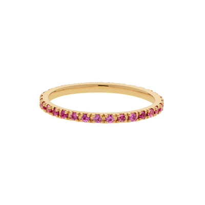 14K Yellow Gold Sapphire Band