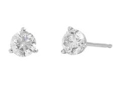 14K WHITE GOLD LAB GROWN DIAMOND STUDS - Tapper's Jewelry 