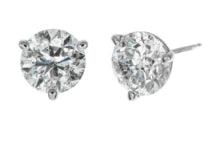 14K WHITE GOLD LAB GROWN DIAMOND STUD EARRINGS