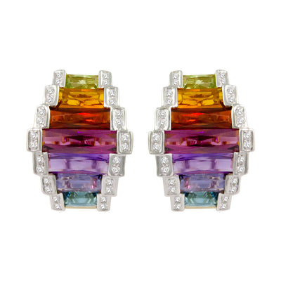 14K GOLD RAINBOW EARRINGS