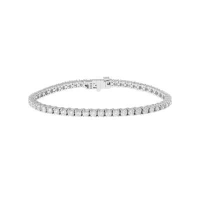 14K WHITE GOLD 5 CARAT DIAMOND ETERNTIY BRACELET - Tapper's Jewelry 