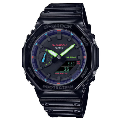45mm Black Virtual Rainbow Cybertech Analog-Digital G-SHOCK Watch