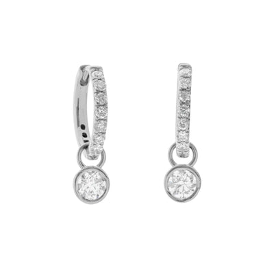 14K White Gold Diamond Earrings